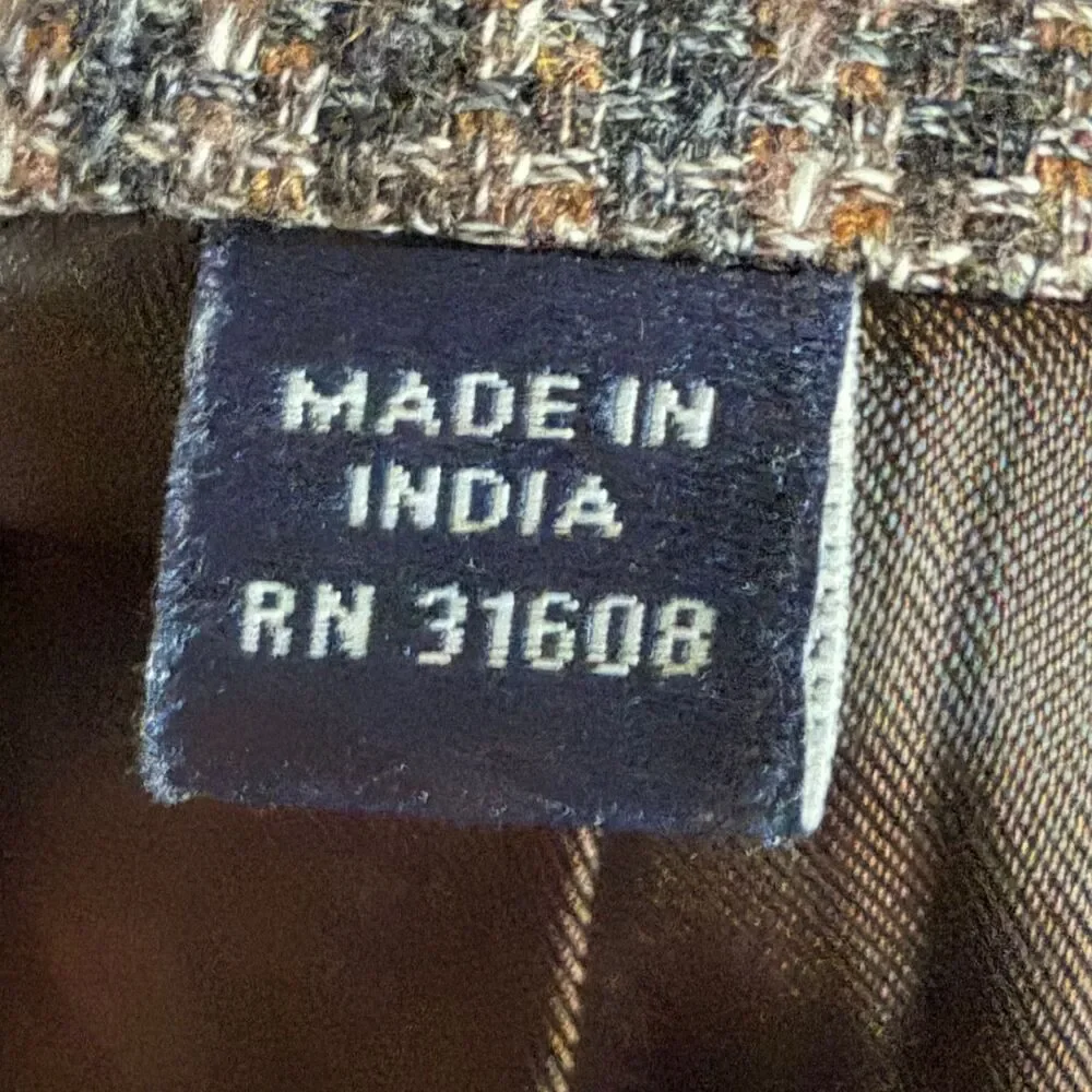 Jos A Bank 1905 48R Brown Check Relaxed Soft Shoulder Blazer Jacket Sport Coat